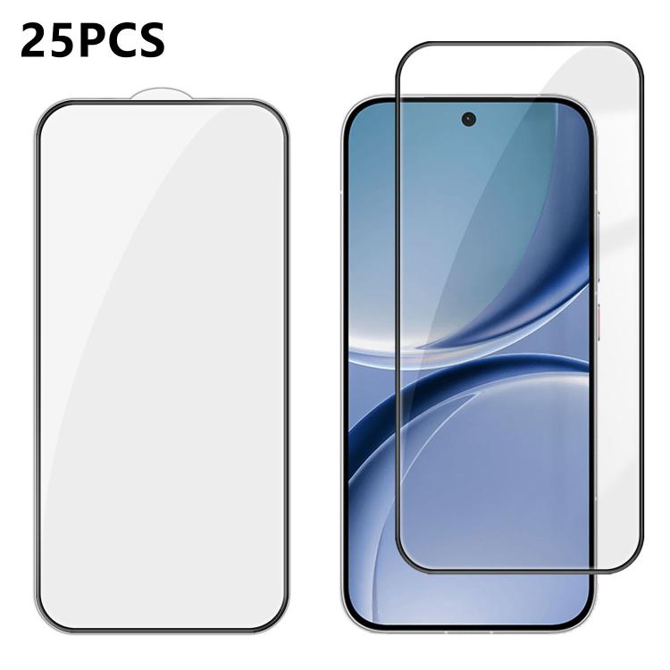 25pcs High-Aluminum Full-Coverage Anti-Fingerprint Screen-Printed HD Tempered Glass Film, For Xiaomi 17 Max 5G, For Redmi K90 Max 5G, For Xiaomi Poco C81 Pro 4G, For Redmi R70m 5G, For Redmi R70 5G, For Xiaomi 17T 5G, For Xiaomi 17 Ultra               ...