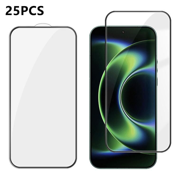 25pcs High-Aluminum Full-Coverage Anti-Fingerprint Screen-Printed HD Tempered Glass Film, For Redmi A7 4G 171.8mm, For Redmi 17C 4G, For Redmi K90 Ultra 5G, For Xiaomi 17 Max 5G, For Redmi K90 Max 5G, For Xiaomi Poco C81 Pro 4G, For Redmi R70m 5G      ...