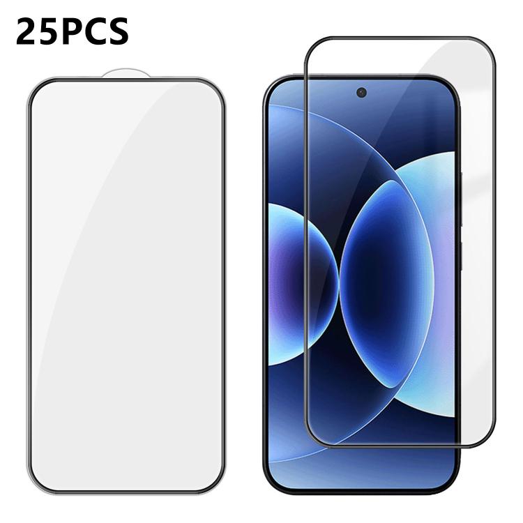 25pcs High-Aluminum Full-Coverage Anti-Fingerprint Screen-Printed HD Tempered Glass Film, For Redmi A7 4G 171.8mm, For Redmi 17C 4G, For Redmi K90 Ultra 5G, For Xiaomi 17 Max 5G, For Redmi K90 Max 5G, For Xiaomi Poco C81 Pro 4G, For Redmi R70m 5G      ...