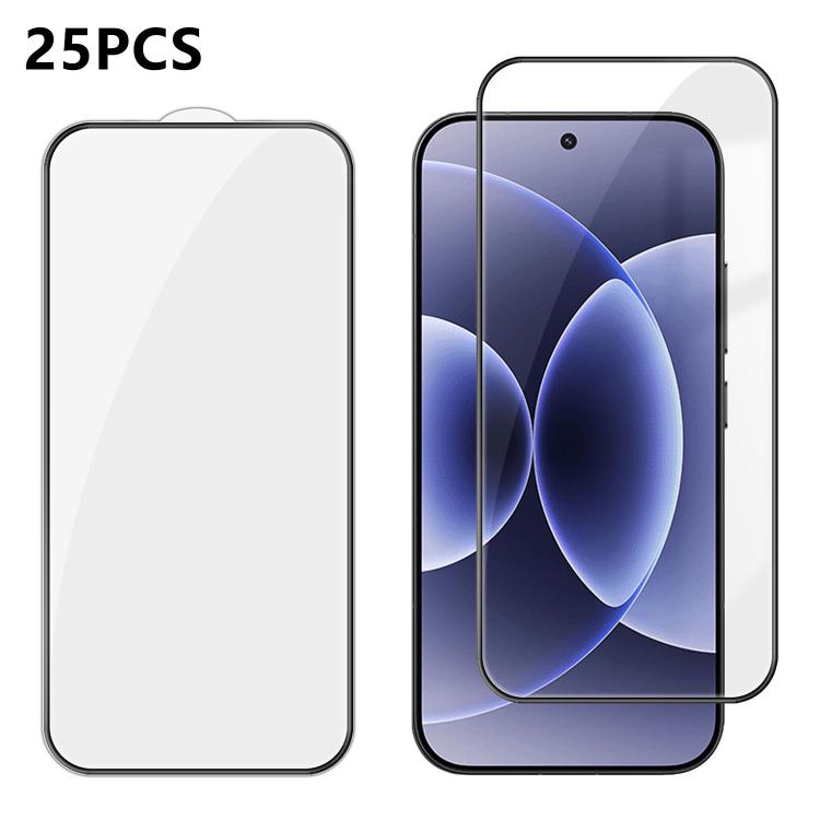 25pcs High-Aluminum Full-Coverage Anti-Fingerprint Screen-Printed HD Tempered Glass Film, For Redmi A7 4G 171.8mm, For Redmi 17C 4G, For Redmi K90 Ultra 5G, For Xiaomi 17 Max 5G, For Redmi K90 Max 5G, For Xiaomi Poco C81 Pro 4G, For Redmi R70m 5G      ...