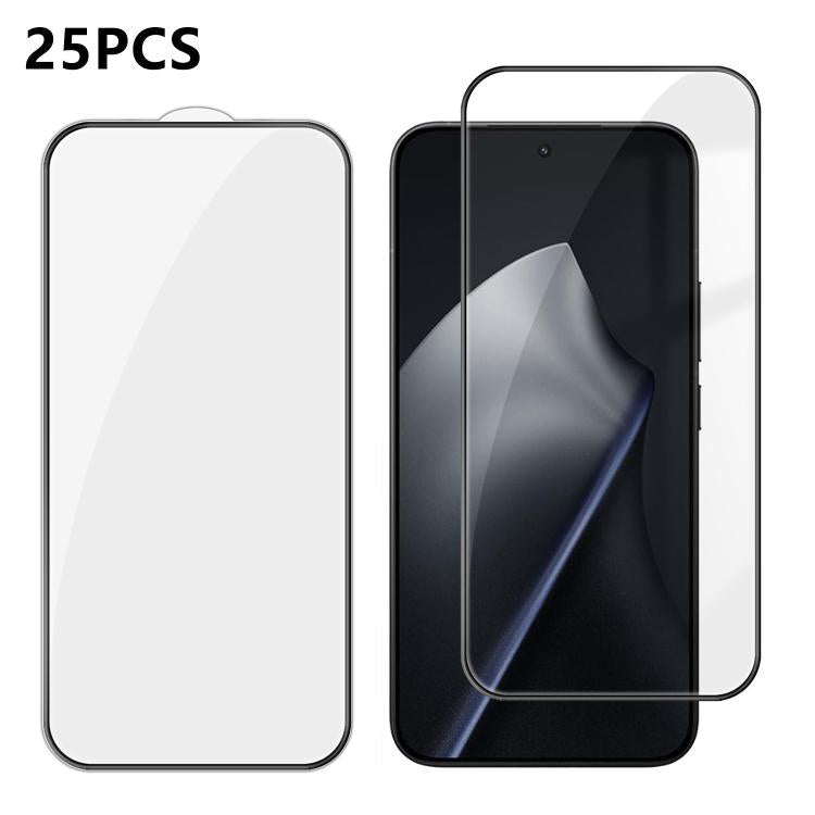 25pcs High-Aluminum Full-Coverage Anti-Fingerprint Screen-Printed HD Tempered Glass Film, For Redmi A7 4G 171.8mm, For Redmi 17C 4G, For Redmi K90 Ultra 5G, For Xiaomi 17 Max 5G, For Redmi K90 Max 5G, For Xiaomi Poco C81 Pro 4G, For Redmi R70m 5G      ...