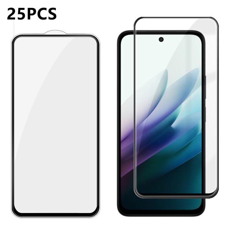 25pcs High-Aluminum Full-Coverage Anti-Fingerprint Screen-Printed HD Tempered Glass Film, For Redmi A7 4G 171.8mm, For Redmi 17C 4G, For Redmi K90 Ultra 5G, For Xiaomi 17 Max 5G, For Redmi K90 Max 5G, For Xiaomi Poco C81 Pro 4G, For Redmi R70m 5G      ...