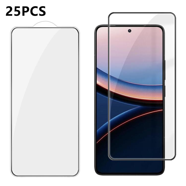 25pcs High-Aluminum Full-Coverage Anti-Fingerprint Screen-Printed HD Tempered Glass Film, For Redmi A7 4G 171.8mm, For Redmi 17C 4G, For Redmi K90 Ultra 5G, For Xiaomi 17 Max 5G, For Redmi K90 Max 5G, For Xiaomi Poco C81 Pro 4G, For Redmi R70m 5G      ...