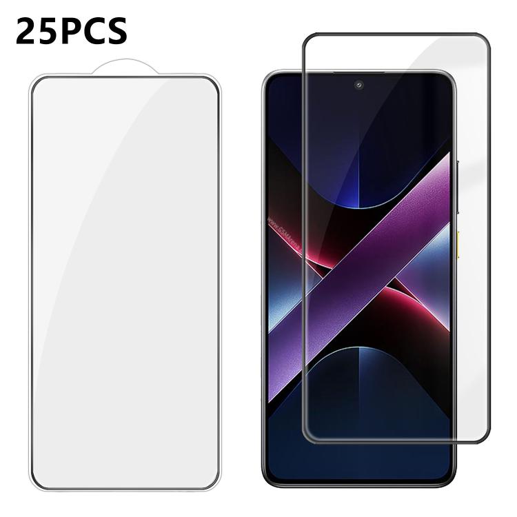 25pcs High-Aluminum Full-Coverage Anti-Fingerprint Screen-Printed HD Tempered Glass Film, For Redmi A7 4G 171.8mm, For Redmi 17C 4G, For Redmi K90 Ultra 5G, For Xiaomi 17 Max 5G, For Redmi K90 Max 5G, For Xiaomi Poco C81 Pro 4G, For Redmi R70m 5G      ...