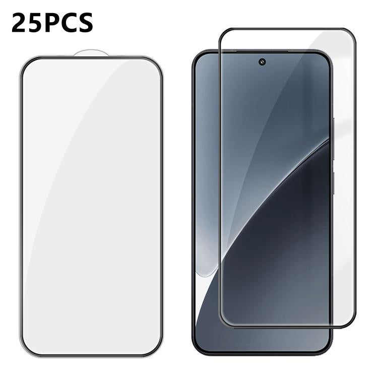 25pcs High-Aluminum Full-Coverage Anti-Fingerprint Screen-Printed HD Tempered Glass Film, For Xiaomi 17 Max 5G, For Redmi K90 Max 5G, For Xiaomi Poco C81 Pro 4G, For Redmi R70m 5G, For Redmi R70 5G, For Xiaomi 17T 5G, For Xiaomi 17 Ultra               ...