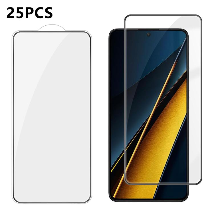 25pcs High-Aluminum Full-Coverage Anti-Fingerprint Screen-Printed HD Tempered Glass Film, For Xiaomi 17 Max 5G, For Redmi K90 Max 5G, For Xiaomi Poco C81 Pro 4G, For Redmi R70m 5G, For Redmi R70 5G, For Xiaomi 17T 5G, For Xiaomi 17 Ultra               ...