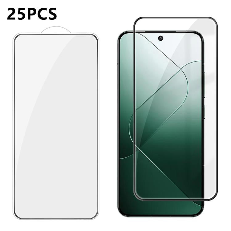 25pcs High-Aluminum Full-Coverage Anti-Fingerprint Screen-Printed HD Tempered Glass Film, For Xiaomi 17 Max 5G, For Redmi K90 Max 5G, For Xiaomi Poco C81 Pro 4G, For Redmi R70m 5G, For Redmi R70 5G, For Xiaomi 17T 5G, For Xiaomi 17 Ultra               ...