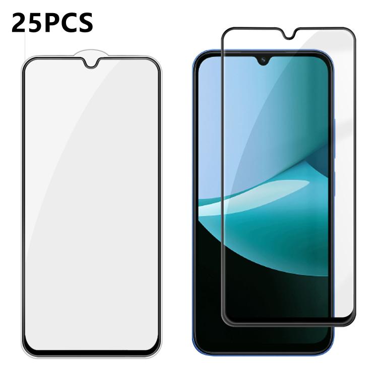 25pcs High-Aluminum Full-Coverage Anti-Fingerprint Screen-Printed HD Tempered Glass Film, For Xiaomi 17 Max 5G, For Redmi K90 Max 5G, For Xiaomi Poco C81 Pro 4G, For Redmi R70m 5G, For Redmi R70 5G, For Xiaomi 17T 5G, For Xiaomi 17 Ultra               ...