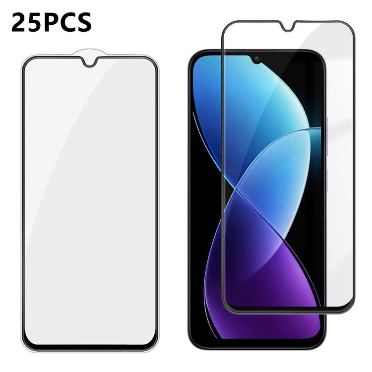 25pcs High-Aluminum Full-Coverage Anti-Fingerprint Screen-Printed HD Tempered Glass Film, For Redmi A7 4G 171.8mm, For Redmi 17C 4G, For Redmi K90 Ultra 5G, For Xiaomi 17 Max 5G, For Redmi K90 Max 5G, For Xiaomi Poco C81 Pro 4G, For Redmi R70m 5G      ...