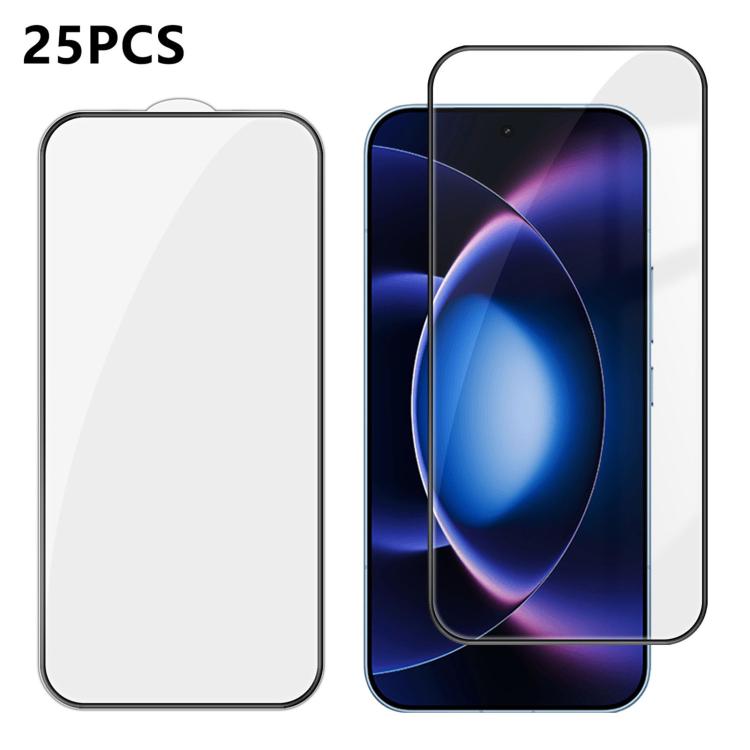 25pcs High-Aluminum Full-Coverage Anti-Fingerprint Screen-Printed HD Tempered Glass Film, For Redmi A7 4G 171.8mm, For Redmi 17C 4G, For Redmi K90 Ultra 5G, For Xiaomi 17 Max 5G, For Redmi K90 Max 5G, For Xiaomi Poco C81 Pro 4G, For Redmi R70m 5G      ...