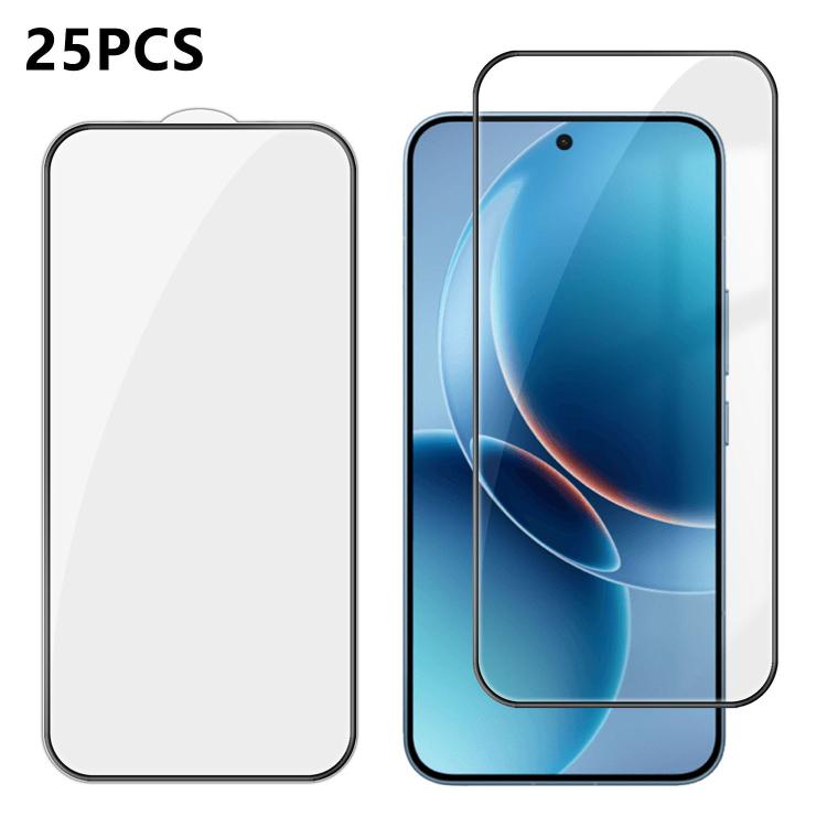 25pcs High-Aluminum Full-Coverage Anti-Fingerprint Screen-Printed HD Tempered Glass Film, For Redmi A7 4G 171.8mm, For Redmi 17C 4G, For Redmi K90 Ultra 5G, For Xiaomi 17 Max 5G, For Redmi K90 Max 5G, For Xiaomi Poco C81 Pro 4G, For Redmi R70m 5G      ...