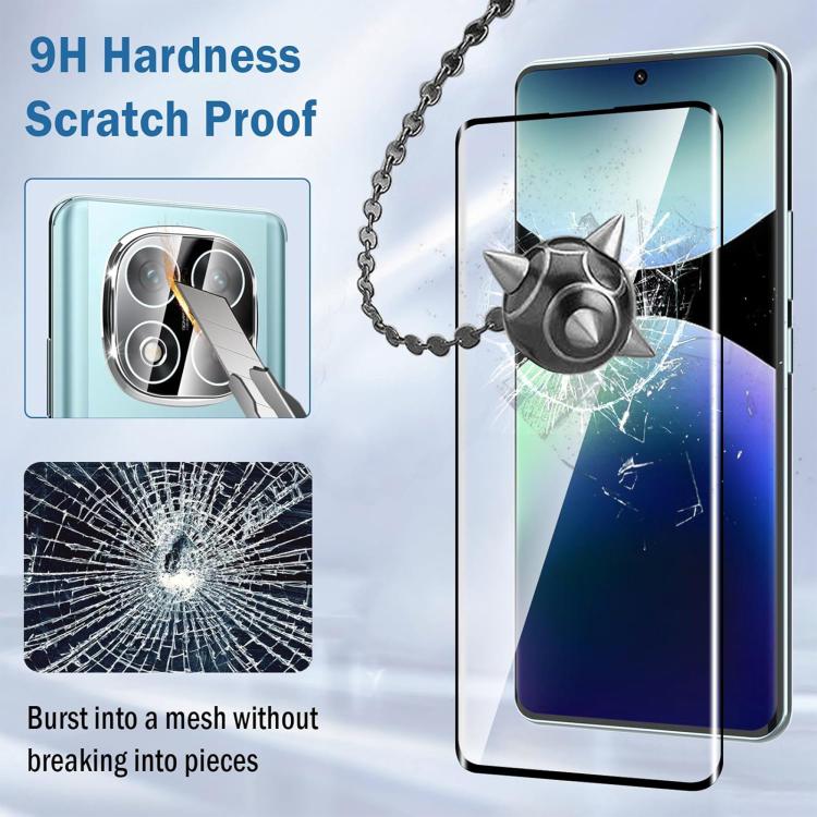 25pcs High-Aluminum Full-Coverage Anti-Fingerprint Screen-Printed HD Curved Tempered Glass Film, For Redmi Note 15 4G / 5G Global 164mm, For Redmi Note 15 Pro+ Global 163.3mm, For Xiaomi 15S Pro, For Xiaomi Poco X7, For Xiaomi 15 Ultra, For Xiaomi 15 P...