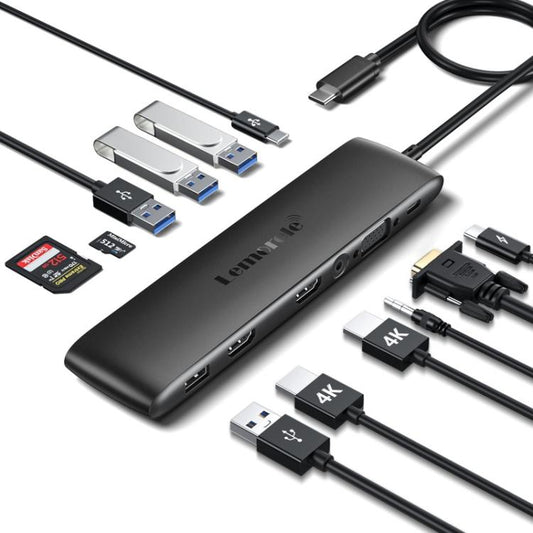 Lemorele TC97 Type-C Docking Station Gigabit Ethernet 4K HDMI PD Charging Hub