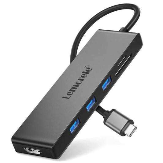 Lemorele TC23L 6 in 1 Docking Station 4K Display Gigabit Network 100W PD Adapter