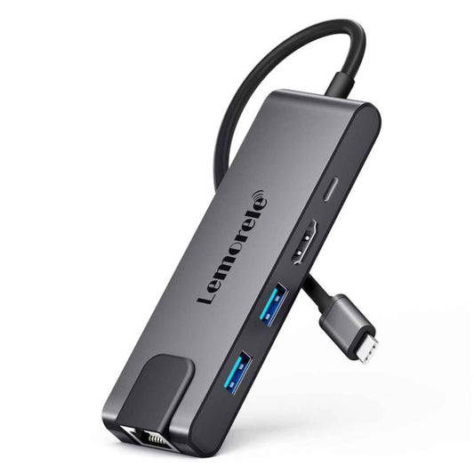 Lemorele TC24L 5 in 1 Docking Station 4K Ultra Display Fast Transfer 100W PD Adapter