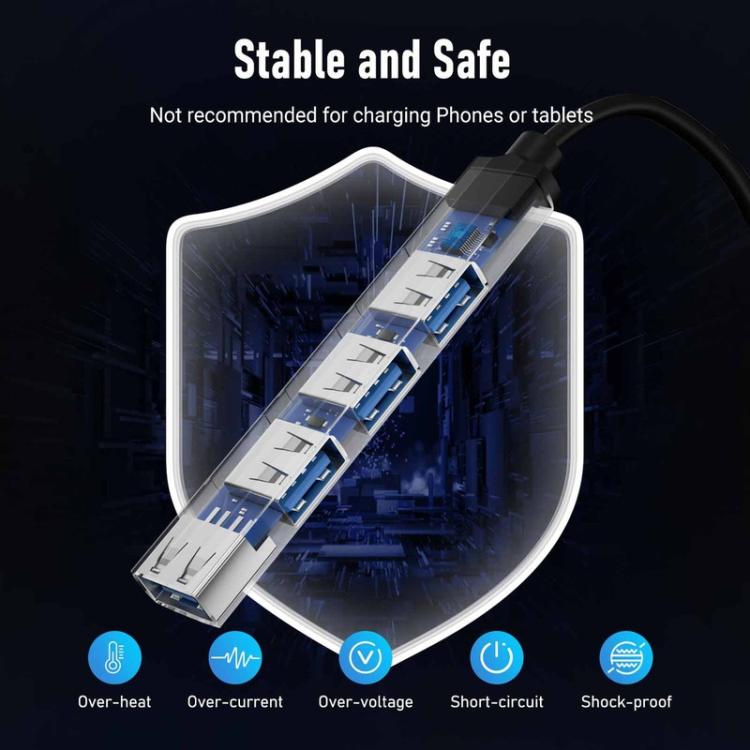 Lemorele TC53 Type-C Hub 1×USB3.0 and 3×USB2.0 4-Port Splitter
