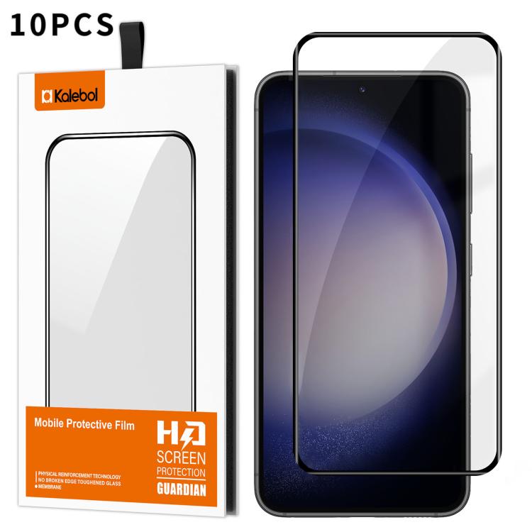 10pcs Kalebol Curved Full Glue High-Aluminum Full-Coverage Anti-Fingerprint Screen-Printed HD Tempered Glass Film, For Galaxy S25 5G, For Galaxy S25+ 5G, For Galaxy S25 Ultra 5G, For Galaxy S24 Ultra 5G, For Galaxy S24+ 5G, For Galaxy S24 5G           ...