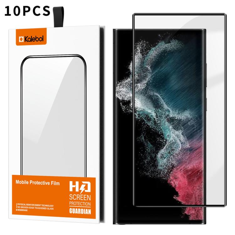 10pcs Kalebol Curved Full Glue High-Aluminum Full-Coverage Anti-Fingerprint Screen-Printed HD Tempered Glass Film, For Galaxy S25 5G, For Galaxy S25+ 5G, For Galaxy S25 Ultra 5G, For Galaxy S24 Ultra 5G, For Galaxy S24+ 5G, For Galaxy S24 5G           ...