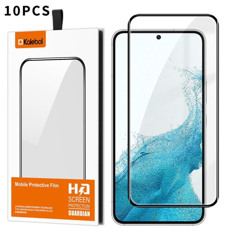 10pcs Kalebol Curved Full Glue High-Aluminum Full-Coverage Anti-Fingerprint Screen-Printed HD Tempered Glass Film, For Galaxy S25 5G, For Galaxy S25+ 5G, For Galaxy S25 Ultra 5G, For Galaxy S24 Ultra 5G, For Galaxy S24+ 5G, For Galaxy S24 5G           ...