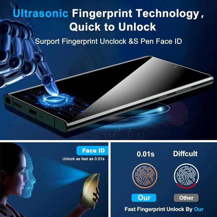 10pcs Kalebol Curved Full Glue High-Aluminum Full-Coverage Anti-Fingerprint Screen-Printed HD Tempered Glass Film, For Galaxy S25 5G, For Galaxy S25+ 5G, For Galaxy S25 Ultra 5G, For Galaxy S24 Ultra 5G, For Galaxy S24+ 5G, For Galaxy S24 5G           ...