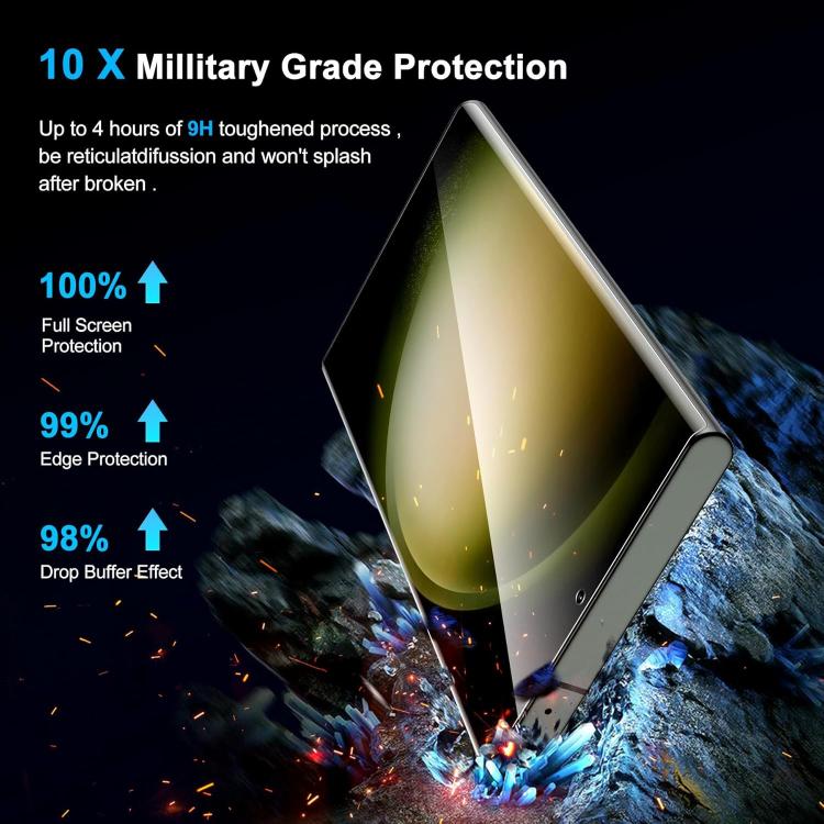 10pcs Kalebol Curved Full Glue High-Aluminum Full-Coverage Anti-Fingerprint Screen-Printed HD Tempered Glass Film, For Galaxy S25 5G, For Galaxy S25+ 5G, For Galaxy S25 Ultra 5G, For Galaxy S24 Ultra 5G, For Galaxy S24+ 5G, For Galaxy S24 5G           ...