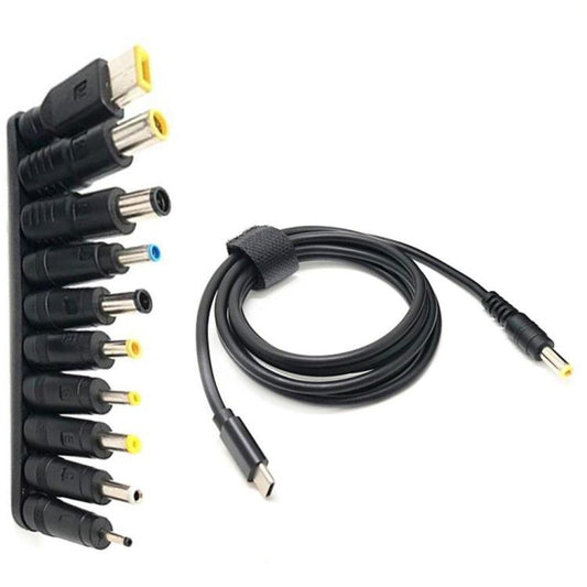 10pcs 1.5m Multifunctional USB-C/Type-C to DC Power Cable PD Fast Charging Power Cord Adapters, 10 in 1