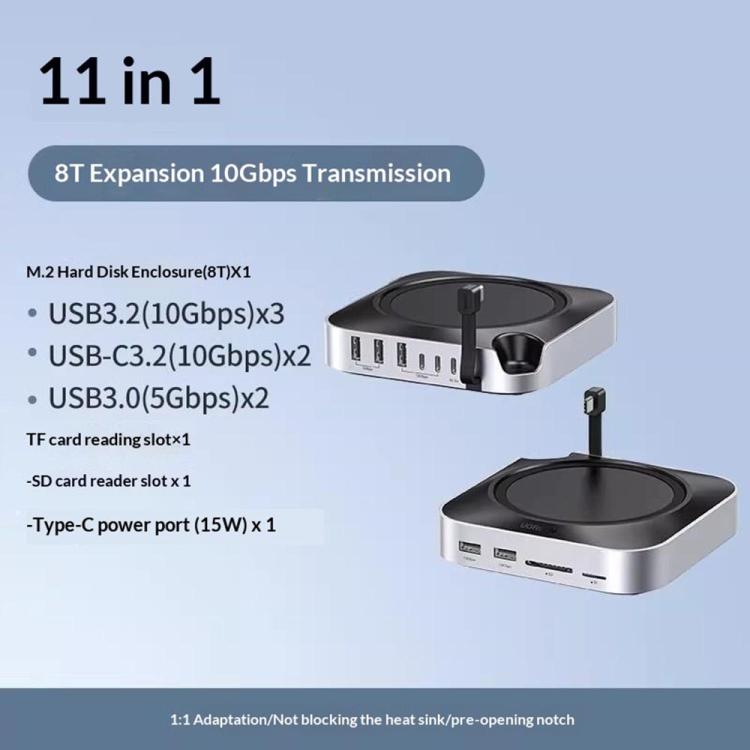 UGREEN CM841-65487 11-in-1 M.2 NVMe SSD Enclosure Docking Station for Mac Mini M4 / M4 Pro, CM841-65487