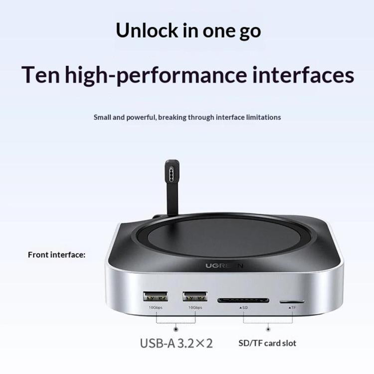 UGREEN CM841-65487 11-in-1 M.2 NVMe SSD Enclosure Docking Station for Mac Mini M4 / M4 Pro, CM841-65487