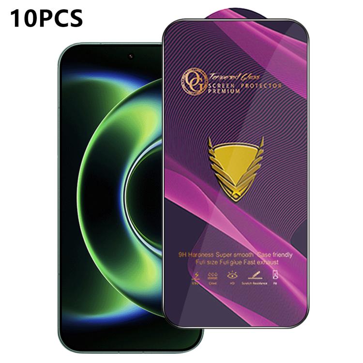 10pcs OG Purple Large-Arc Anti-Static High-Alumina Screen-Printed HD Tempered Glass Film, For Redmi K90 Max, For Xiaomi Poco C81x 4G, For Xiaomi Poco C81 Pro 4G, For Redmi R70m, For Redmi R70, For Xiaomi Poco C85x 5G, For Redmi 15a 5G                  ...