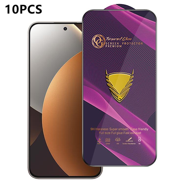 10pcs OG Purple Large-Arc Anti-Static High-Alumina Screen-Printed HD Tempered Glass Film, For Redmi K90 Max, For Xiaomi Poco C81x 4G, For Xiaomi Poco C81 Pro 4G, For Redmi R70m, For Redmi R70, For Xiaomi Poco C85x 5G, For Redmi 15a 5G                  ...
