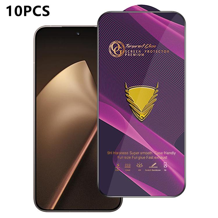 10pcs OG Purple Large-Arc Anti-Static High-Alumina Screen-Printed HD Tempered Glass Film, For Redmi K90 Max, For Xiaomi Poco C81x 4G, For Xiaomi Poco C81 Pro 4G, For Redmi R70m, For Redmi R70, For Xiaomi Poco C85x 5G, For Redmi 15a 5G                  ...