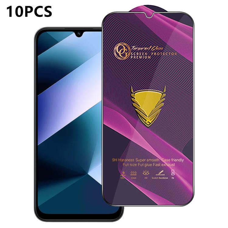 10pcs OG Purple Large-Arc Anti-Static High-Alumina Screen-Printed HD Tempered Glass Film, For Redmi K90 Max, For Xiaomi Poco C81x 4G, For Xiaomi Poco C81 Pro 4G, For Redmi R70m, For Redmi R70, For Xiaomi Poco C85x 5G, For Redmi 15a 5G                  ...