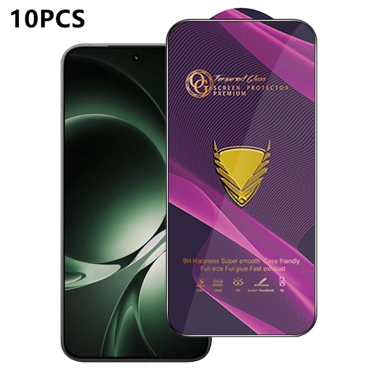 10pcs OG Purple Large-Arc Anti-Static High-Alumina Screen-Printed HD Tempered Glass Film, For Redmi K90 Max, For Xiaomi Poco C81x 4G, For Xiaomi Poco C81 Pro 4G, For Redmi R70m, For Redmi R70, For Xiaomi Poco C85x 5G, For Redmi 15a 5G                  ...