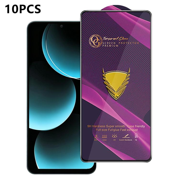 10pcs OG Purple Large-Arc Anti-Static High-Alumina Screen-Printed HD Tempered Glass Film, For Redmi K90 Max, For Xiaomi Poco C81x 4G, For Xiaomi Poco C81 Pro 4G, For Redmi R70m, For Redmi R70, For Xiaomi Poco C85x 5G, For Redmi 15a 5G                  ...