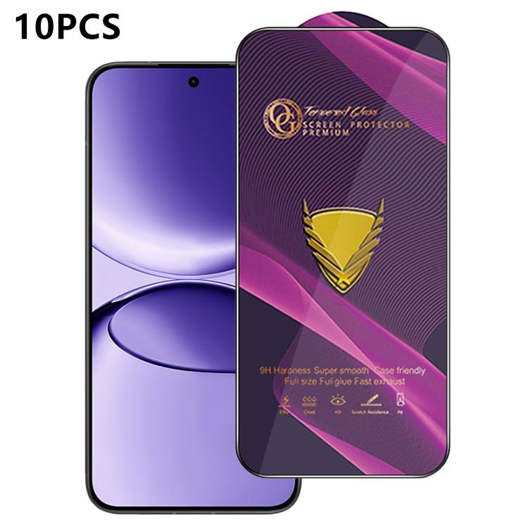 10pcs OG Purple Large-Arc Anti-Static High-Alumina Screen-Printed HD Tempered Glass Film, For Redmi K90 Max, For Xiaomi Poco C81x 4G, For Xiaomi Poco C81 Pro 4G, For Redmi R70m, For Redmi R70, For Xiaomi Poco C85x 5G, For Redmi 15a 5G                  ...