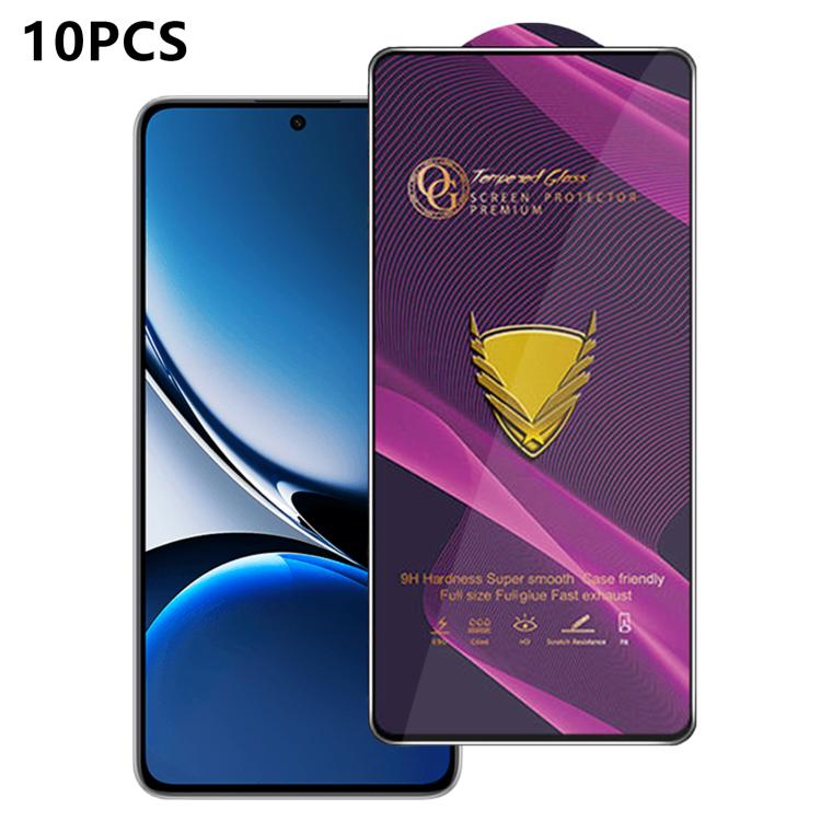 10pcs OG Purple Large-Arc Anti-Static High-Alumina Screen-Printed HD Tempered Glass Film, For Redmi K90 Max, For Xiaomi Poco C81x 4G, For Xiaomi Poco C81 Pro 4G, For Redmi R70m, For Redmi R70, For Xiaomi Poco C85x 5G, For Redmi 15a 5G                  ...