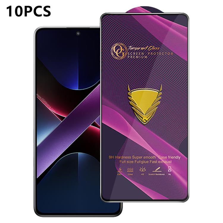 10pcs OG Purple Large-Arc Anti-Static High-Alumina Screen-Printed HD Tempered Glass Film, For Redmi K90 Max, For Xiaomi Poco C81x 4G, For Xiaomi Poco C81 Pro 4G, For Redmi R70m, For Redmi R70, For Xiaomi Poco C85x 5G, For Redmi 15a 5G                  ...