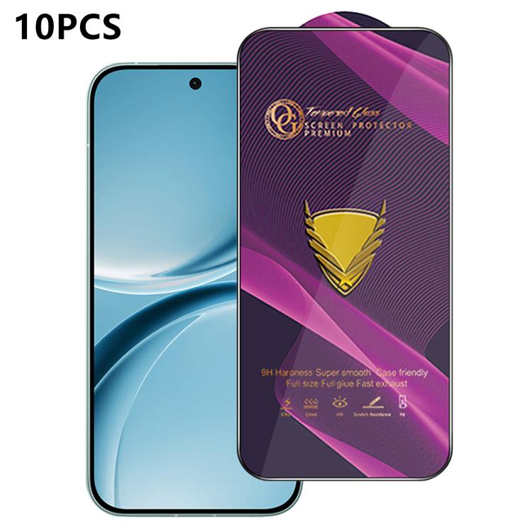 10pcs OG Purple Large-Arc Anti-Static High-Alumina Screen-Printed HD Tempered Glass Film, For Redmi K90 Max, For Xiaomi Poco C81x 4G, For Xiaomi Poco C81 Pro 4G, For Redmi R70m, For Redmi R70, For Xiaomi Poco C85x 5G, For Redmi 15a 5G                  ...