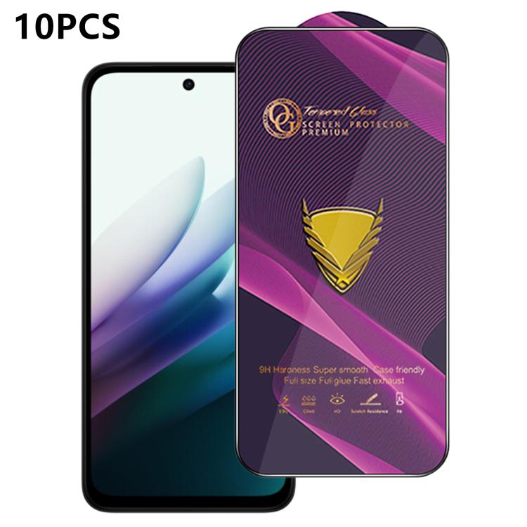 10pcs OG Purple Large-Arc Anti-Static High-Alumina Screen-Printed HD Tempered Glass Film, For Redmi K90 Max, For Xiaomi Poco C81x 4G, For Xiaomi Poco C81 Pro 4G, For Redmi R70m, For Redmi R70, For Xiaomi Poco C85x 5G, For Redmi 15a 5G                  ...