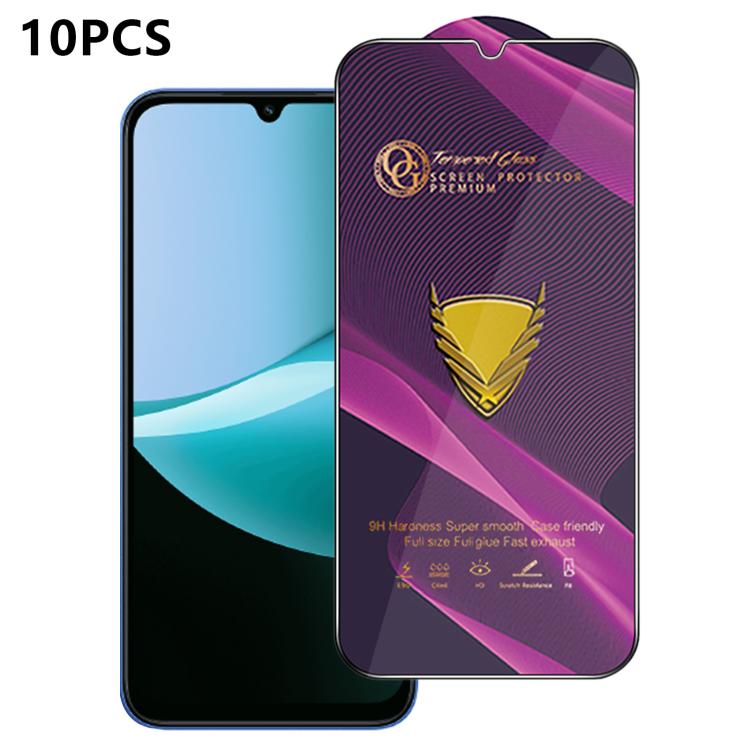 10pcs OG Purple Large-Arc Anti-Static High-Alumina Screen-Printed HD Tempered Glass Film, For Redmi K90 Max, For Xiaomi Poco C81x 4G, For Xiaomi Poco C81 Pro 4G, For Redmi R70m, For Redmi R70, For Xiaomi Poco C85x 5G, For Redmi 15a 5G                  ...