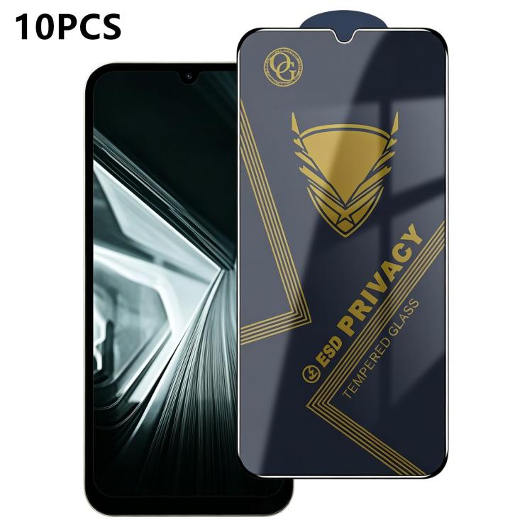 10pcs OG Golden Armor Anti-Static High-Aluminium Screen-Printed Privacy Tempered Glass Film, For Redmi K90 Max, For Xiaomi Poco C81x 4G, For Xiaomi Poco C81 Pro 4G, For Redmi R70m, For Redmi R70, For Xiaomi Poco C85x 5G, For Redmi 15a 5G               ...