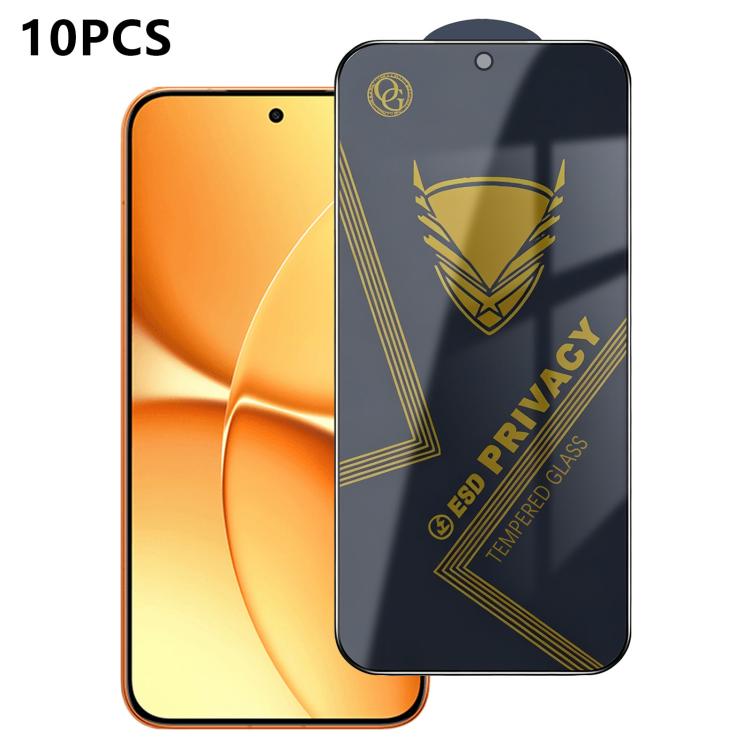 10pcs OG Golden Armor Anti-Static High-Aluminium Screen-Printed Privacy Tempered Glass Film, For Redmi K90 Max, For Xiaomi Poco C81x 4G, For Xiaomi Poco C81 Pro 4G, For Redmi R70m, For Redmi R70, For Xiaomi Poco C85x 5G, For Redmi 15a 5G               ...