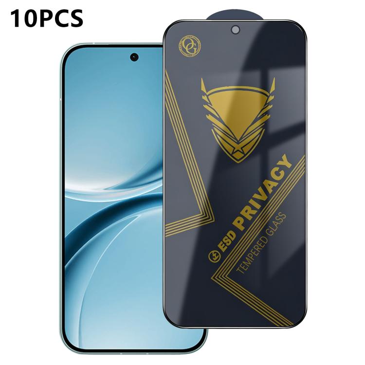 10pcs OG Golden Armor Anti-Static High-Aluminium Screen-Printed Privacy Tempered Glass Film, For Redmi K90 Max, For Xiaomi Poco C81x 4G, For Xiaomi Poco C81 Pro 4G, For Redmi R70m, For Redmi R70, For Xiaomi Poco C85x 5G, For Redmi 15a 5G               ...