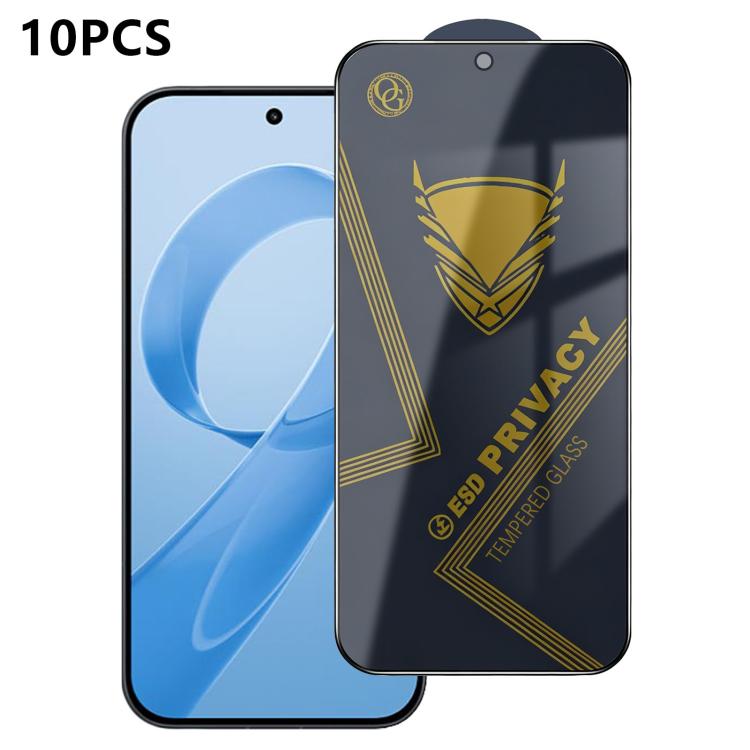 10pcs OG Golden Armor Anti-Static High-Aluminium Screen-Printed Privacy Tempered Glass Film, For Redmi K90 Max, For Xiaomi Poco C81x 4G, For Xiaomi Poco C81 Pro 4G, For Redmi R70m, For Redmi R70, For Xiaomi Poco C85x 5G, For Redmi 15a 5G               ...