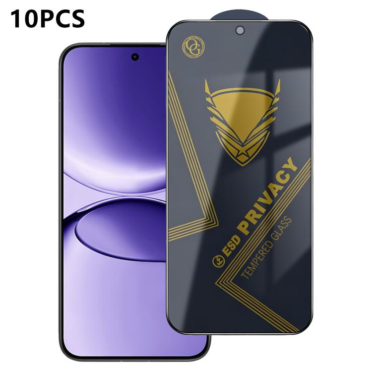 10pcs OG Golden Armor Anti-Static High-Aluminium Screen-Printed Privacy Tempered Glass Film, For Redmi K90 Max, For Xiaomi Poco C81x 4G, For Xiaomi Poco C81 Pro 4G, For Redmi R70m, For Redmi R70, For Xiaomi Poco C85x 5G, For Redmi 15a 5G               ...