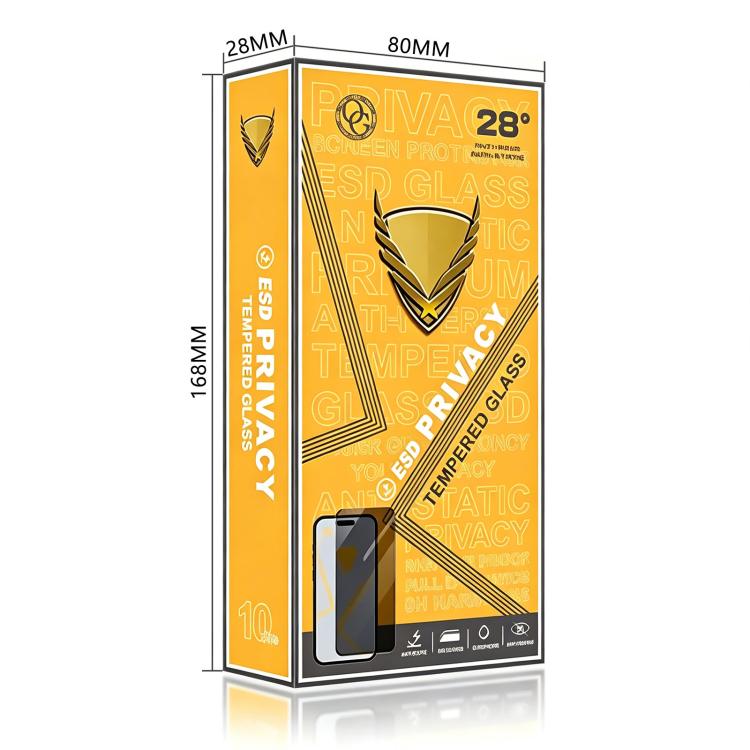 10pcs OG Golden Armor Anti-Static High-Aluminium Screen-Printed Privacy Tempered Glass Film, For Redmi K90 Max, For Xiaomi Poco C81x 4G, For Xiaomi Poco C81 Pro 4G, For Redmi R70m, For Redmi R70, For Xiaomi Poco C85x 5G, For Redmi 15a 5G               ...