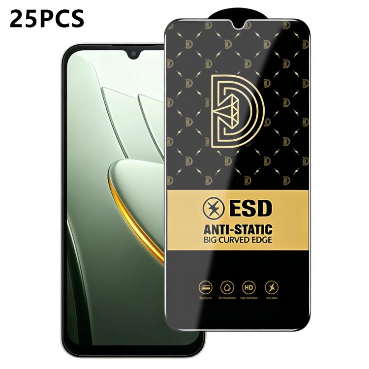 25pcs Royal Diamond Anti-Static Screen-Printed HD Tempered Glass Film, For Redmi K90 Max, For Xiaomi Poco C81x 4G, For Xiaomi Poco C81 Pro 4G, For Redmi R70m, For Redmi R70, For Xiaomi Poco C85x 5G, For Redmi 15a 5G, For Redmi A7 Pro 4G 171mm          ...