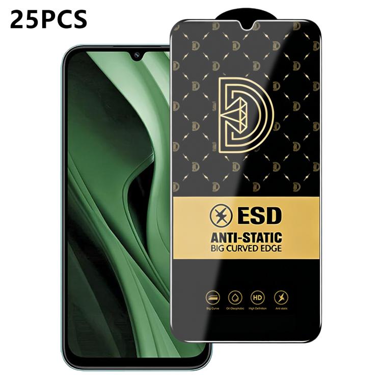 25pcs Royal Diamond Anti-Static Screen-Printed HD Tempered Glass Film, For Redmi K90 Max, For Xiaomi Poco C81x 4G, For Xiaomi Poco C81 Pro 4G, For Redmi R70m, For Redmi R70, For Xiaomi Poco C85x 5G, For Redmi 15a 5G, For Redmi A7 Pro 4G 171mm          ...