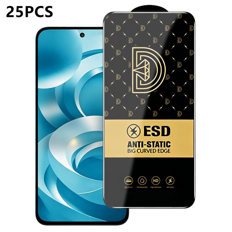 25pcs Royal Diamond Anti-Static Screen-Printed HD Tempered Glass Film, For Redmi K90 Max, For Xiaomi Poco C81x 4G, For Xiaomi Poco C81 Pro 4G, For Redmi R70m, For Redmi R70, For Xiaomi Poco C85x 5G, For Redmi 15a 5G, For Redmi A7 Pro 4G 171mm          ...