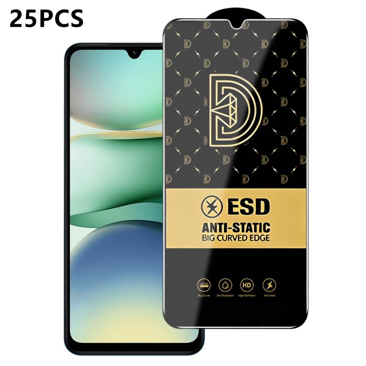 25pcs Royal Diamond Anti-Static Screen-Printed HD Tempered Glass Film, For Redmi K90 Max, For Xiaomi Poco C81x 4G, For Xiaomi Poco C81 Pro 4G, For Redmi R70m, For Redmi R70, For Xiaomi Poco C85x 5G, For Redmi 15a 5G, For Redmi A7 Pro 4G 171mm          ...